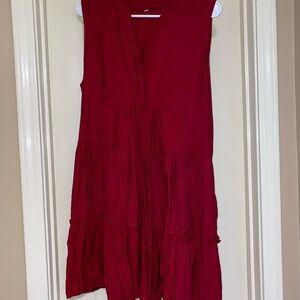 Elegant Red Sleeveless Dress